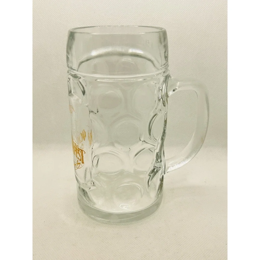 Samuel Sam Adams Oktoberfest Beer Mug Dimpled Stein - 0.5L Raise the Stein Glass
